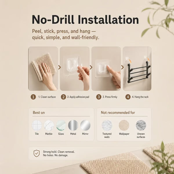🪑 Foldable Wall‑Mounted Shoe Rack|Space‑Saving Hanging Slipper Holder for Entryway Bathroom RV