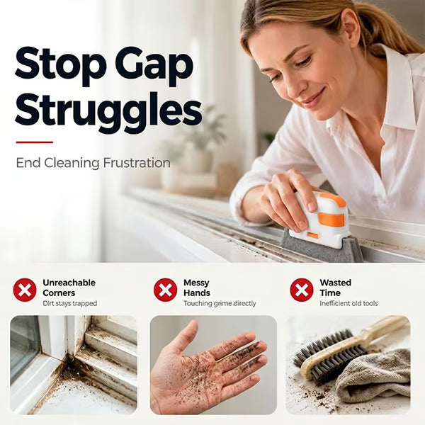 3-in-1 Window Track Deep Cleaning Tool โ Scrub, Brush & Clean Tight Gaps