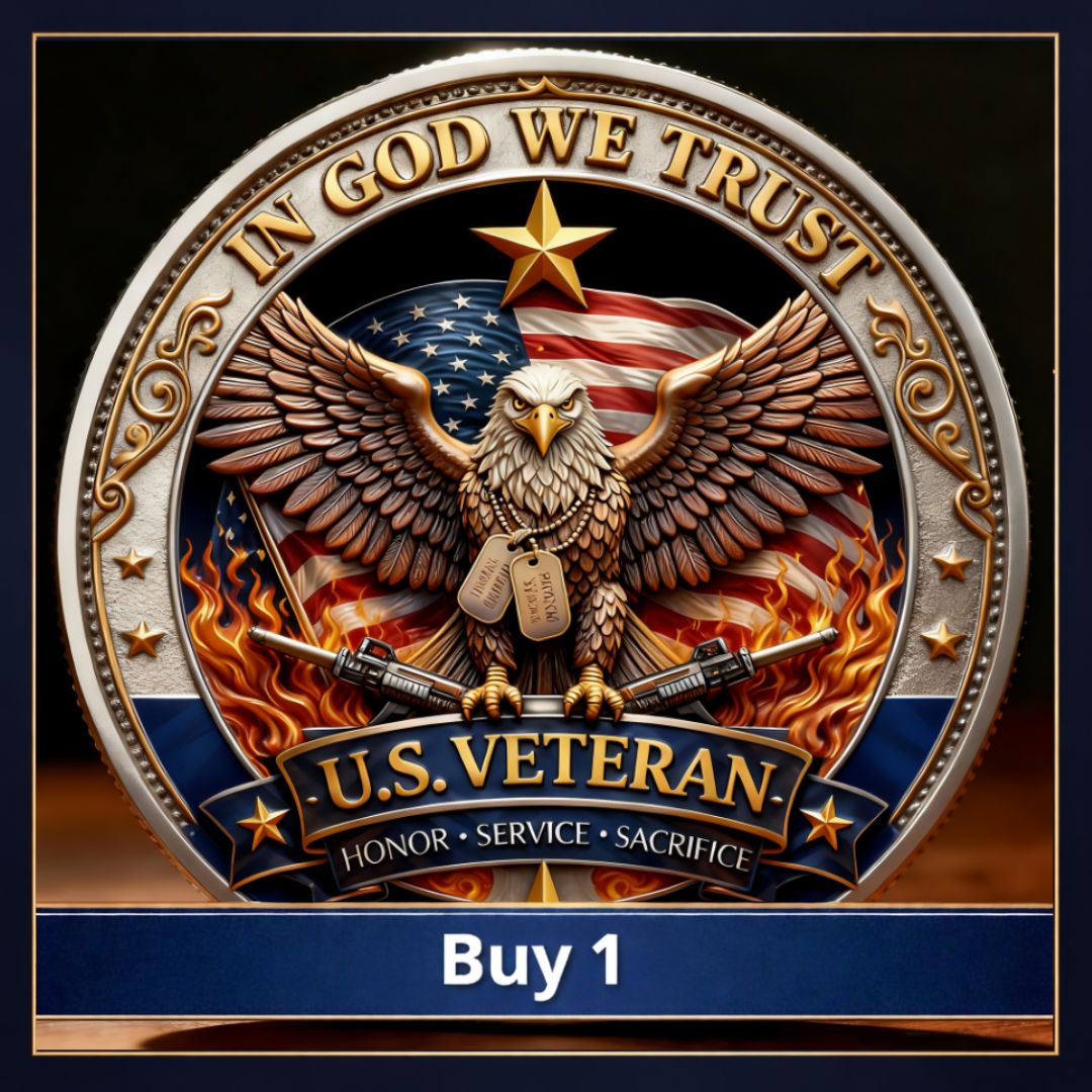 🔥Last Day 50% OFF 🔥 Honor America’s Heroes – 250 Years of Freedom Veteran Tribute Coin