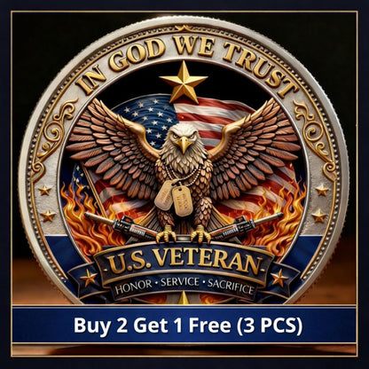 🔥Last Day 50% OFF 🔥 Honor America’s Heroes – 250 Years of Freedom Veteran Tribute Coin