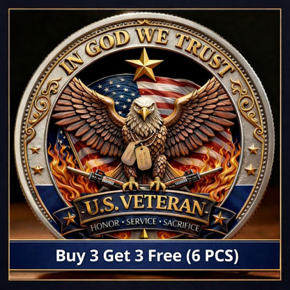 🔥Last Day 50% OFF 🔥 Honor America’s Heroes – 250 Years of Freedom Veteran Tribute Coin