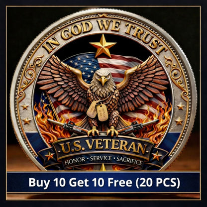 🔥Last Day 50% OFF 🔥 Honor America’s Heroes – 250 Years of Freedom Veteran Tribute Coin