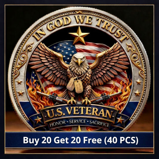 🔥Last Day 50% OFF 🔥 Honor America’s Heroes – 250 Years of Freedom Veteran Tribute Coin