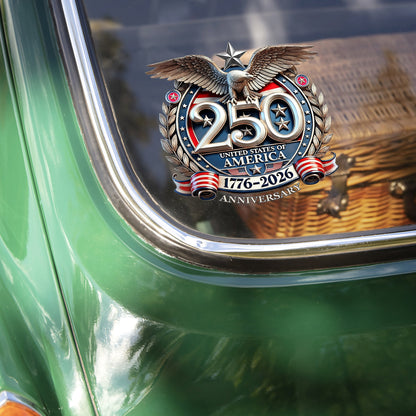 USA Eagles 250th Anniversary Semiquincentennial 1776-2026 Car Window Decal Sticker