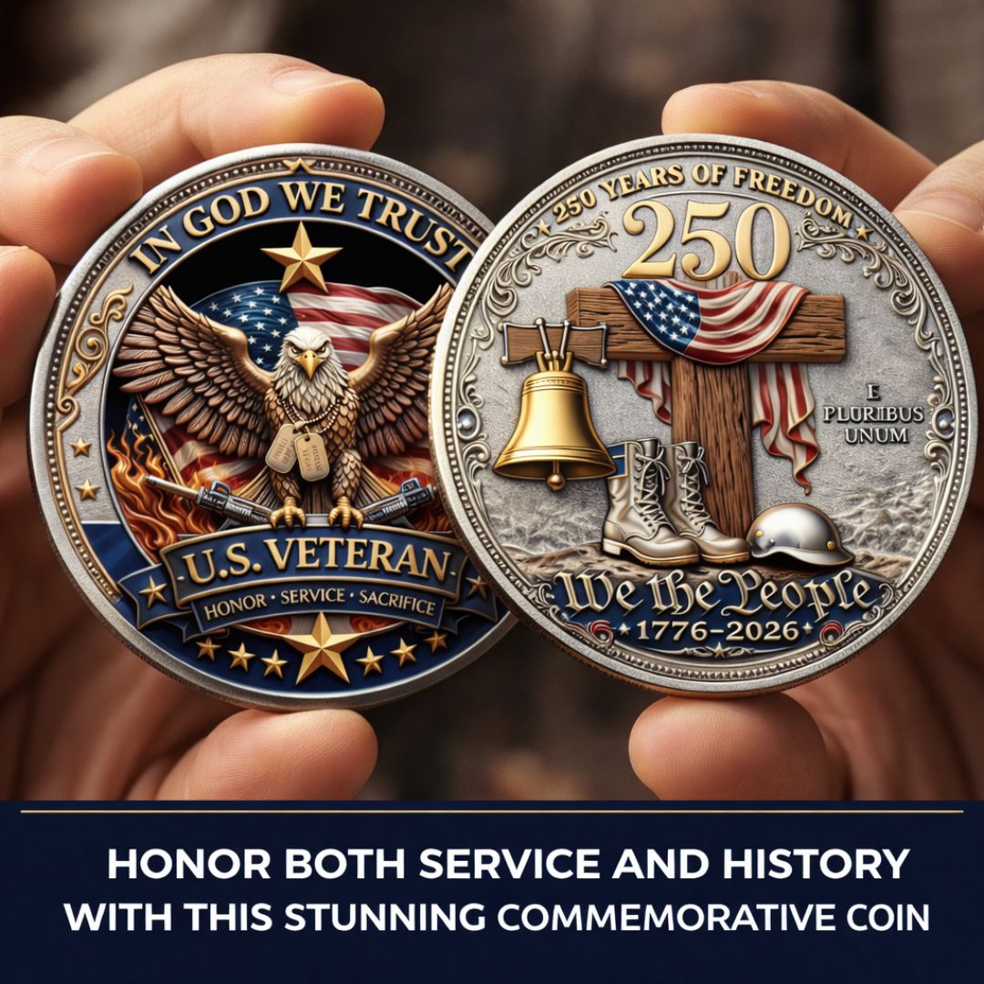 🔥Last Day 50% OFF 🔥 Honor America’s Heroes – 250 Years of Freedom Veteran Tribute Coin
