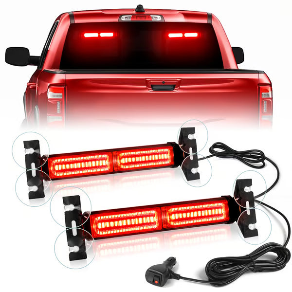 40 LED Emergency Strobe Light Bar for Windshield & Dash Warning