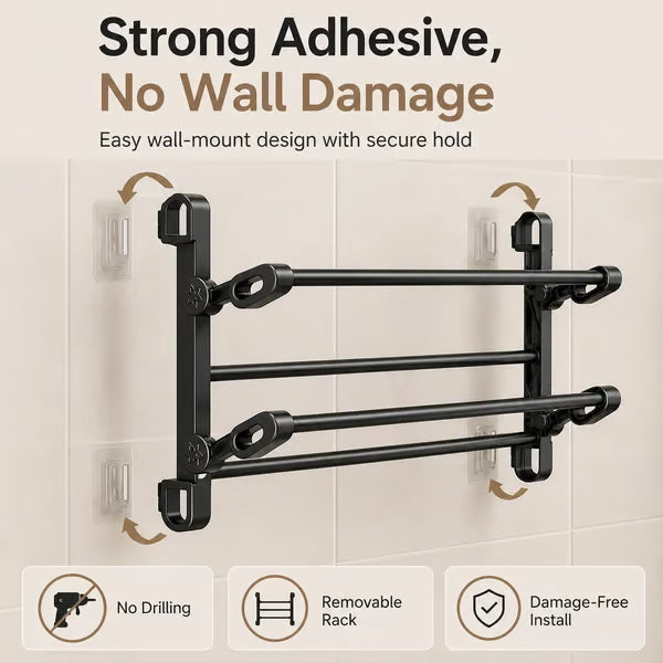 🪑 Foldable Wall‑Mounted Shoe Rack｜Space‑Saving Hanging Slipper Holder for Entryway Bathroom RV