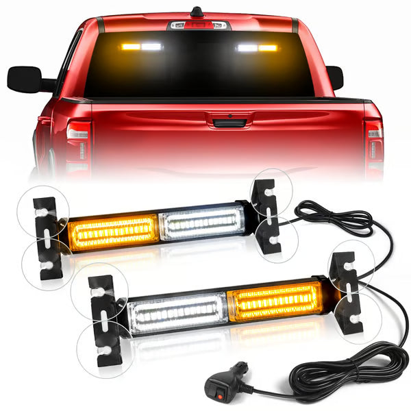 40 LED Emergency Strobe Light Bar for Windshield & Dash Warning