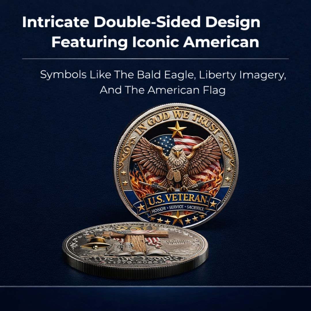🔥Last Day 50% OFF 🔥 Honor America’s Heroes – 250 Years of Freedom Veteran Tribute Coin