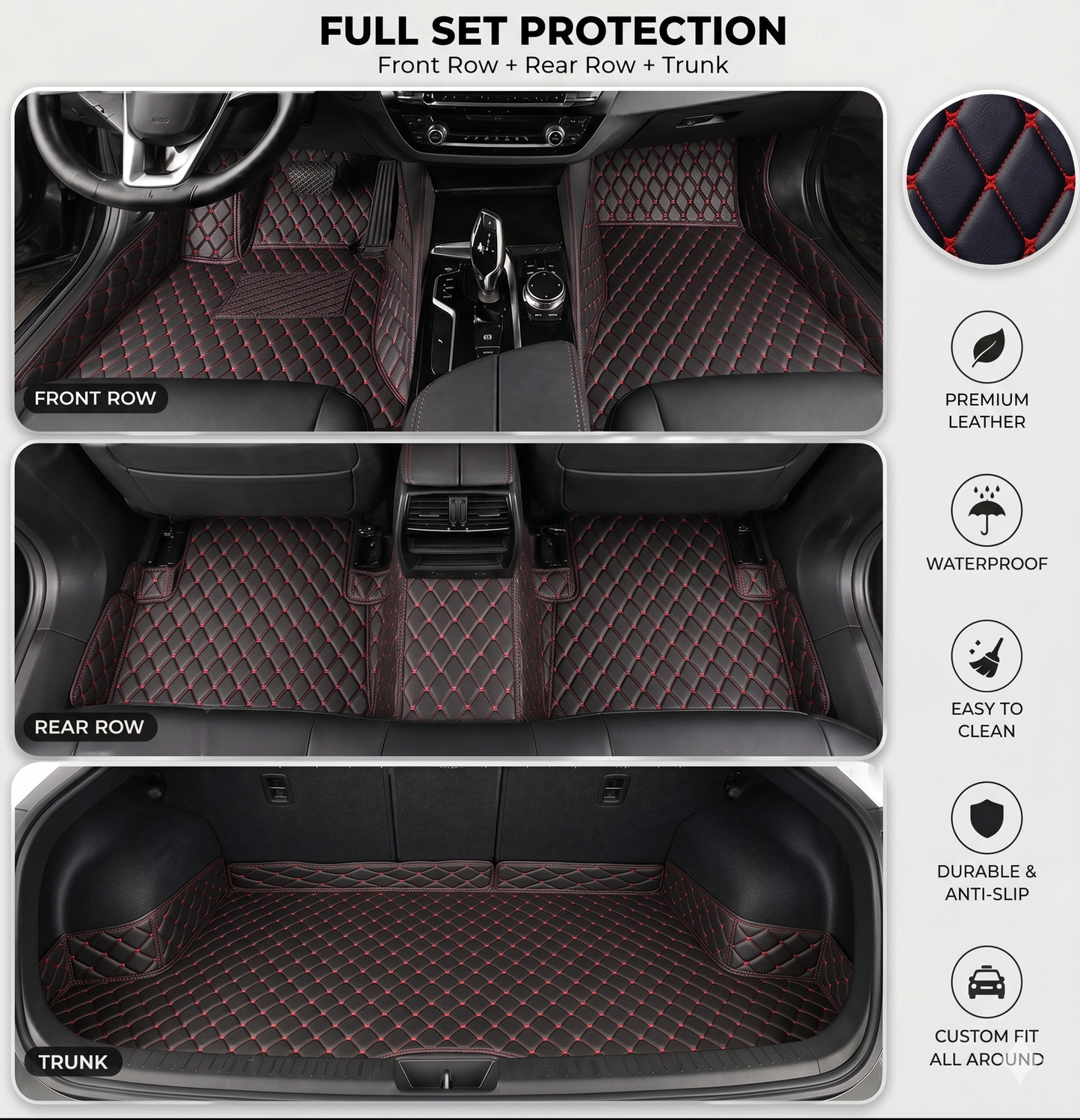 🚗 50% OFF Today Only 🔥 Elvie Heavy Duty Universal Fit Car Mats, SUVs, and Trucks