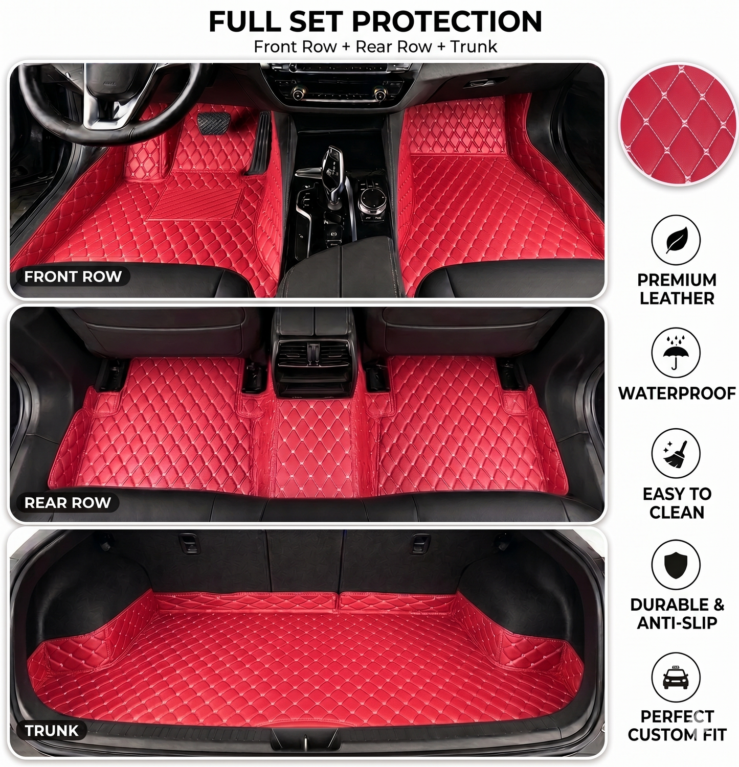 🚗 50% OFF Today Only 🔥 Elvie Heavy Duty Universal Fit Car Mats, SUVs, and Trucks