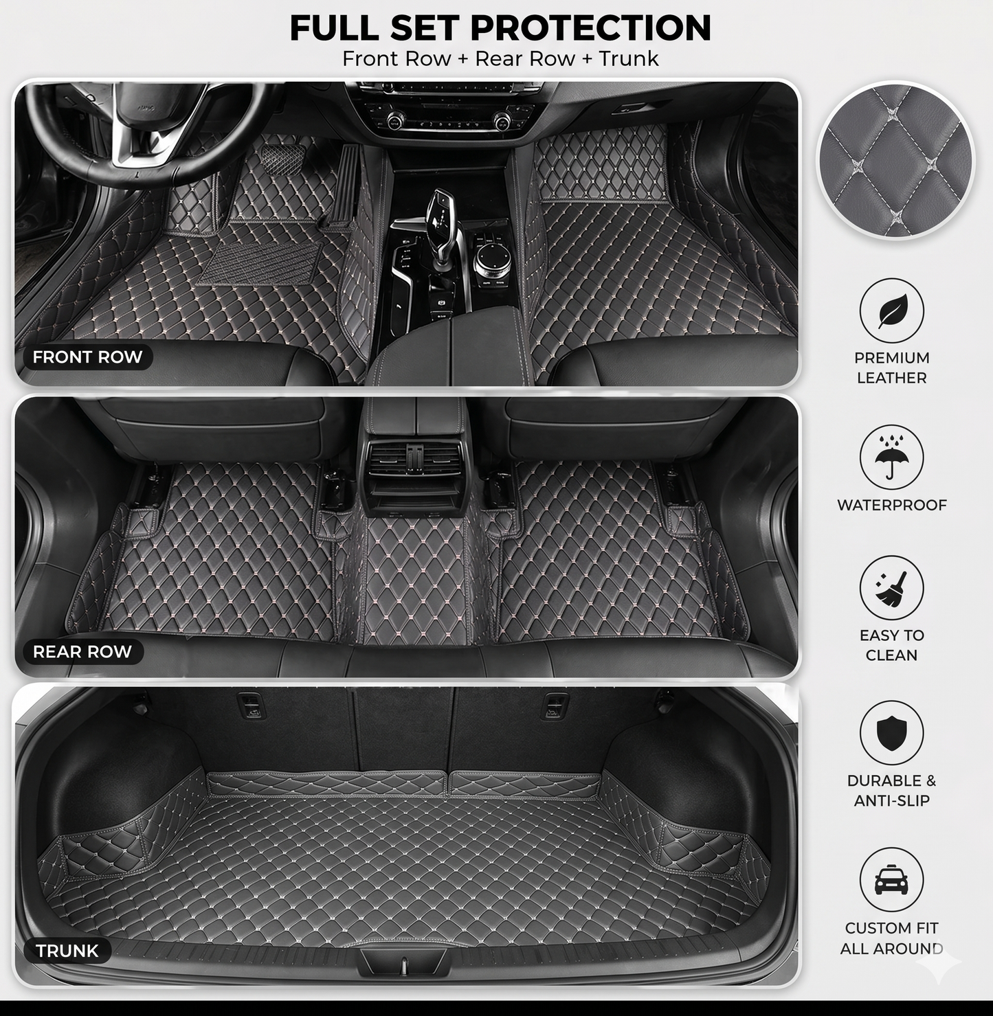 🚗 50% OFF Today Only 🔥 Elvie Heavy Duty Universal Fit Car Mats, SUVs, and Trucks