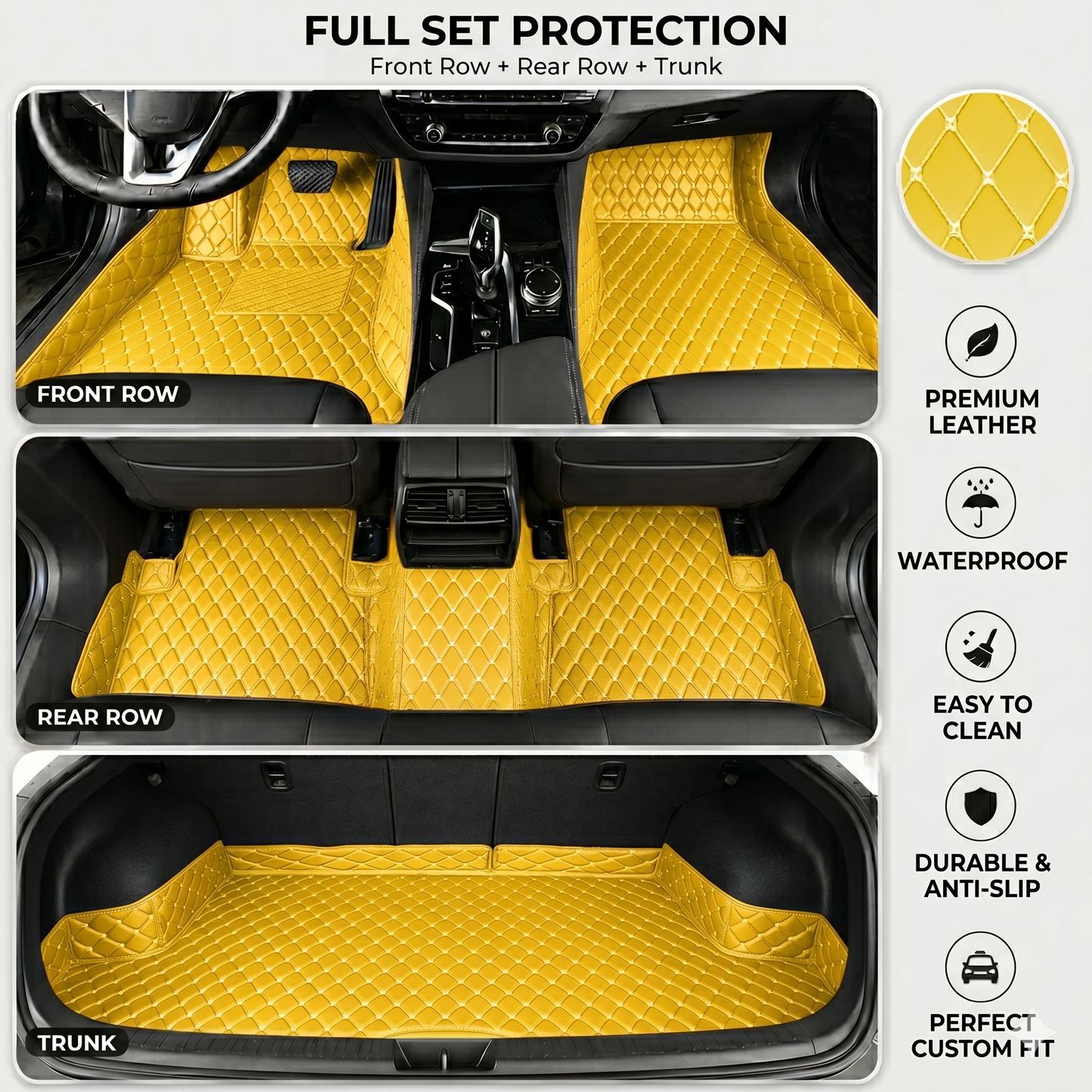 🚗 50% OFF Today Only 🔥 Elvie Heavy Duty Universal Fit Car Mats, SUVs, and Trucks