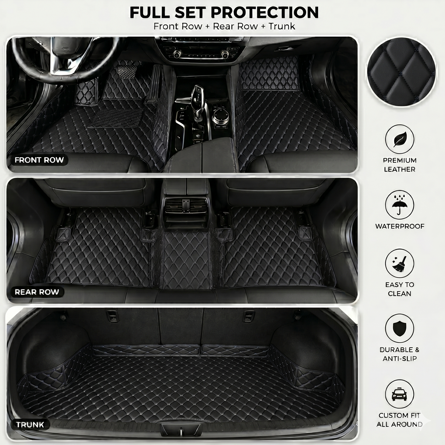 🚗 50% OFF Today Only 🔥 Elvie Heavy Duty Universal Fit Car Mats, SUVs, and Trucks