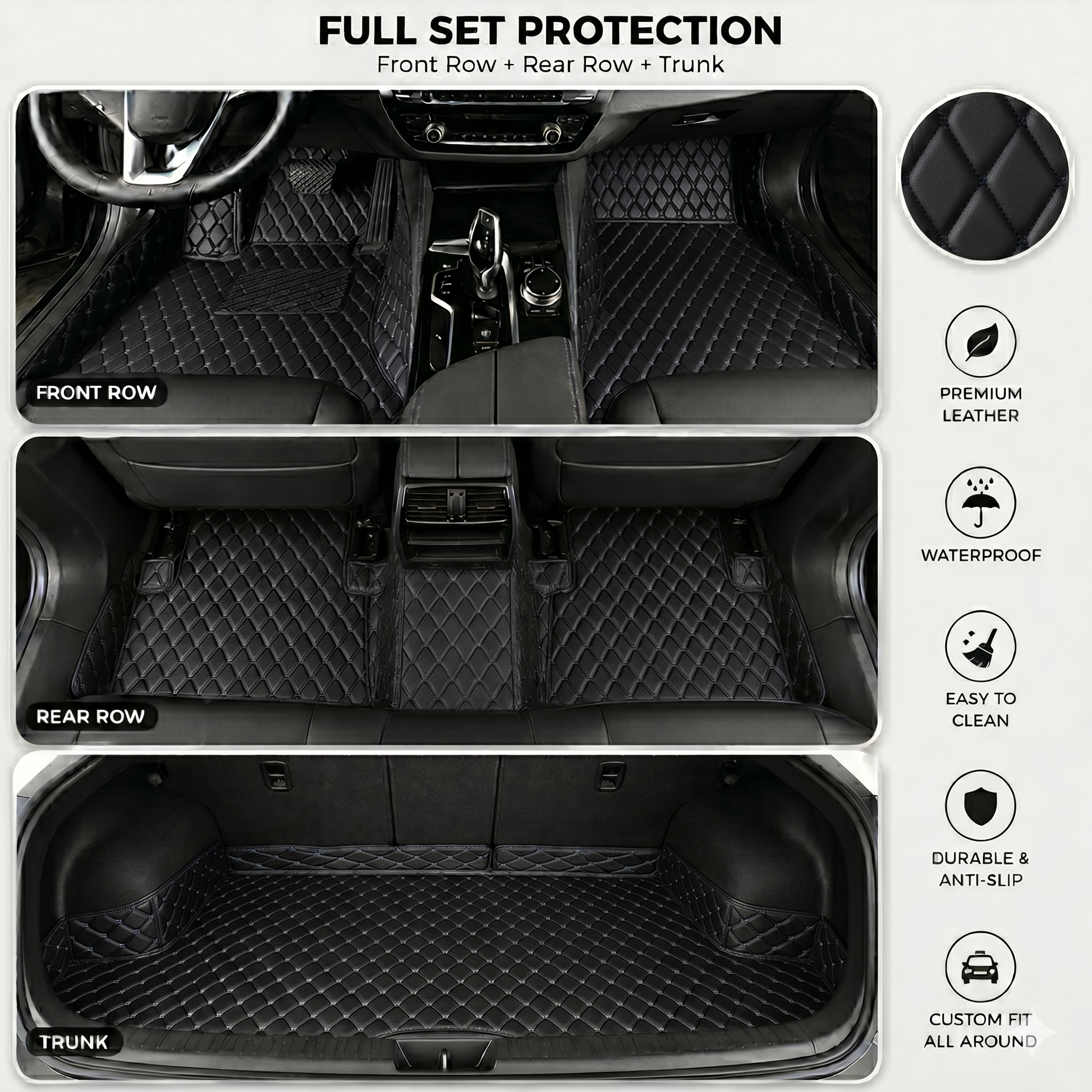 🚗 50% OFF Today Only 🔥 Elvie Heavy Duty Universal Fit Car Mats, SUVs, and Trucks