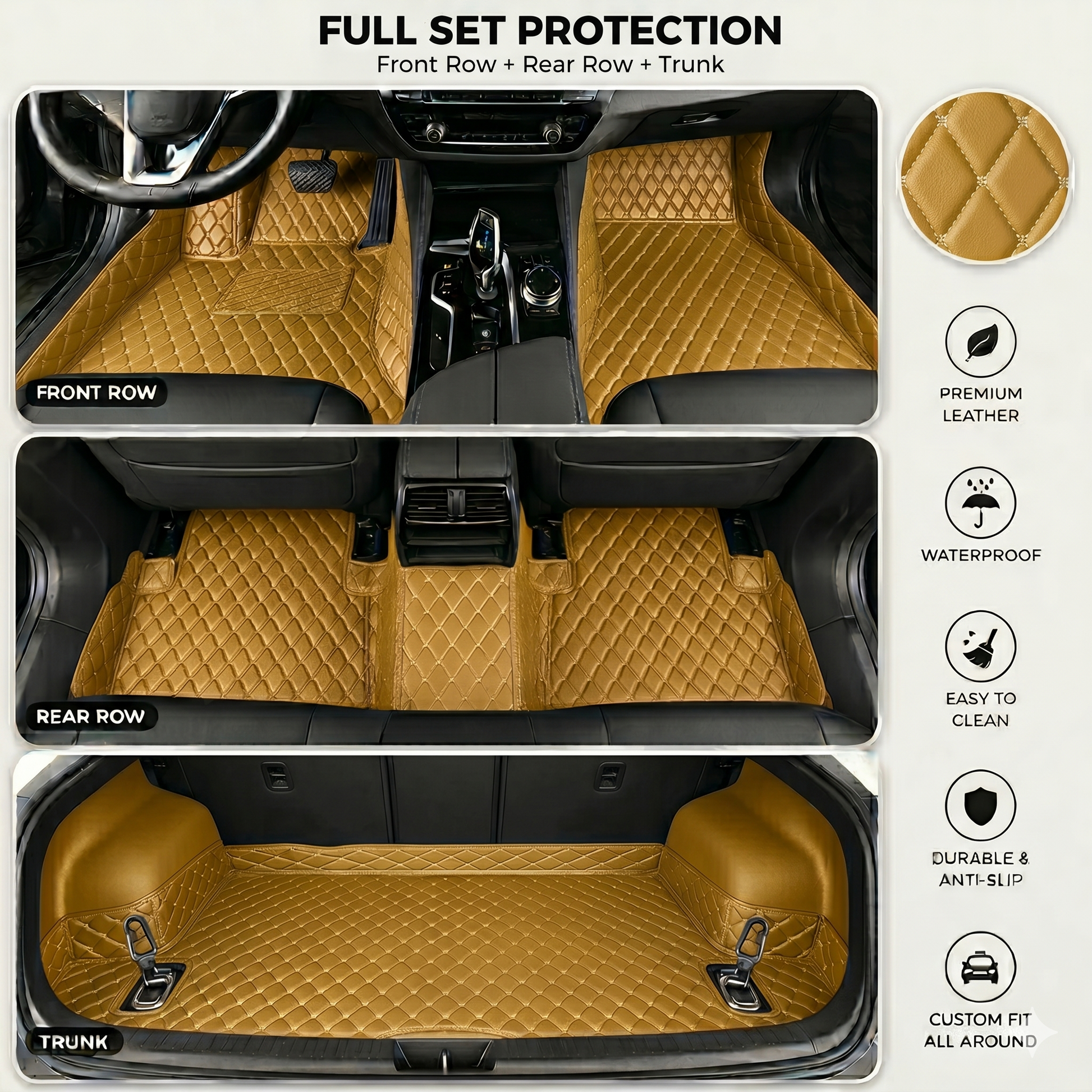 🚗 50% OFF Today Only 🔥 Elvie Heavy Duty Universal Fit Car Mats, SUVs, and Trucks