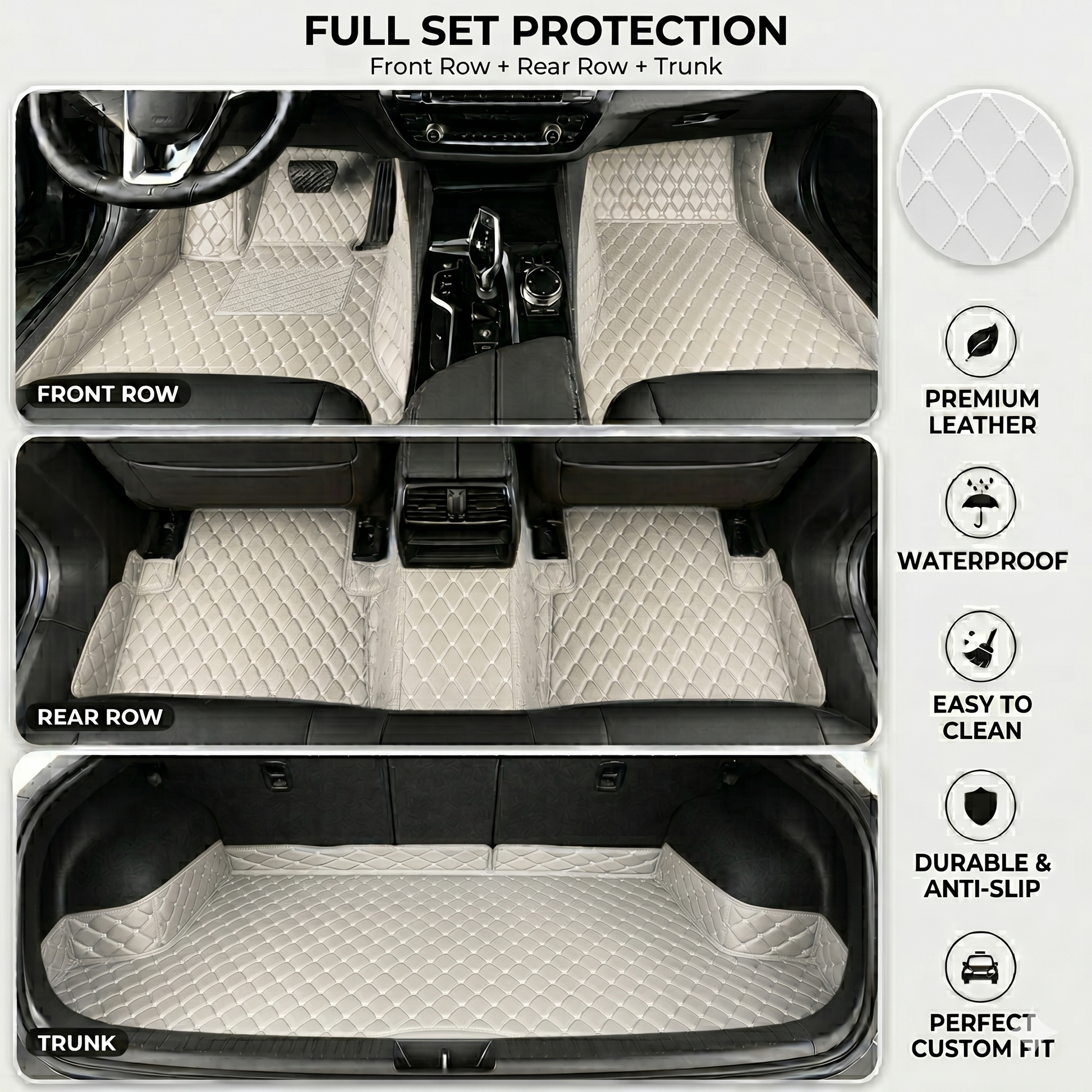 🚗 50% OFF Today Only 🔥 Elvie Heavy Duty Universal Fit Car Mats, SUVs, and Trucks