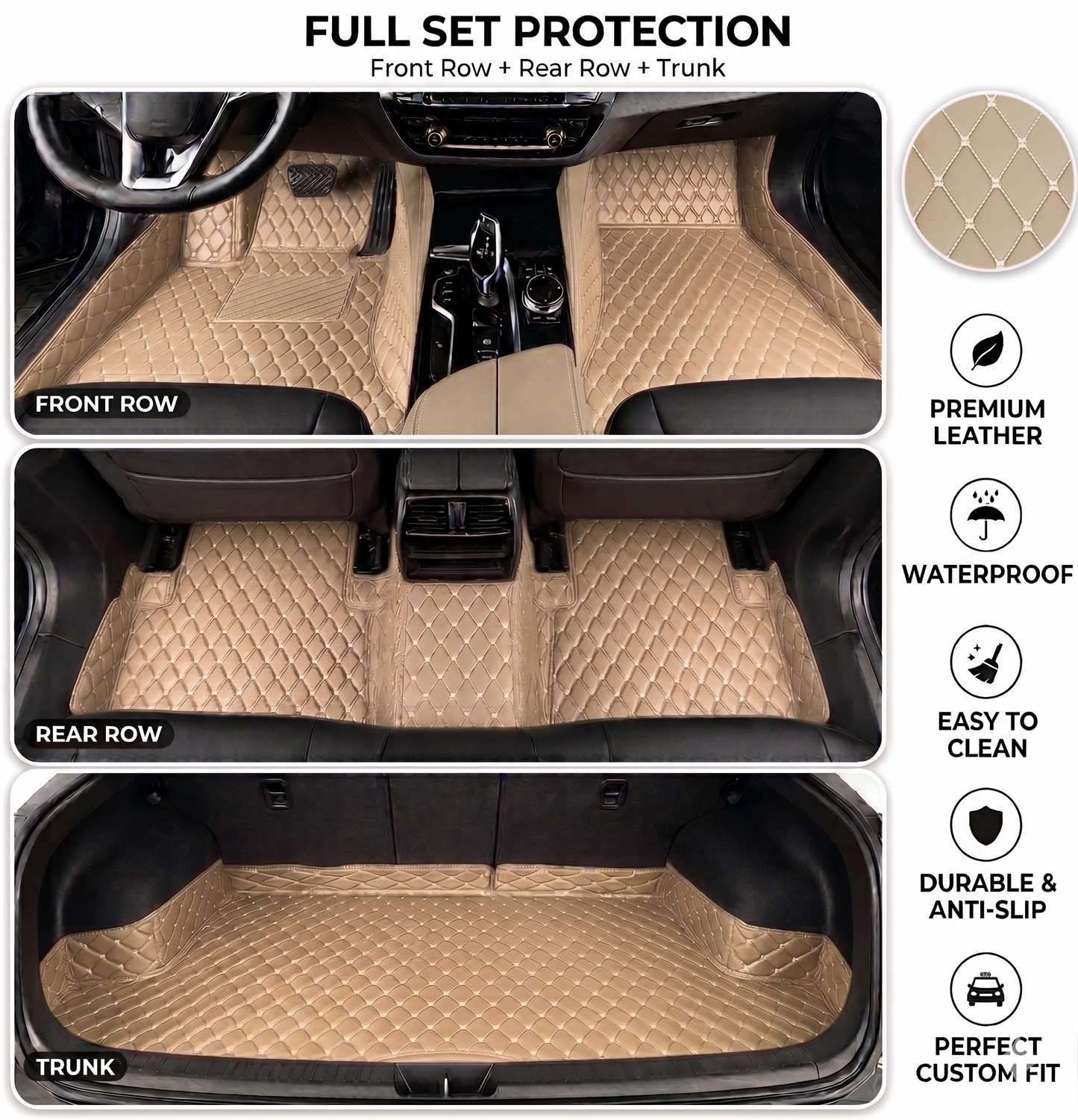 🚗 50% OFF Today Only 🔥 Elvie Heavy Duty Universal Fit Car Mats, SUVs, and Trucks