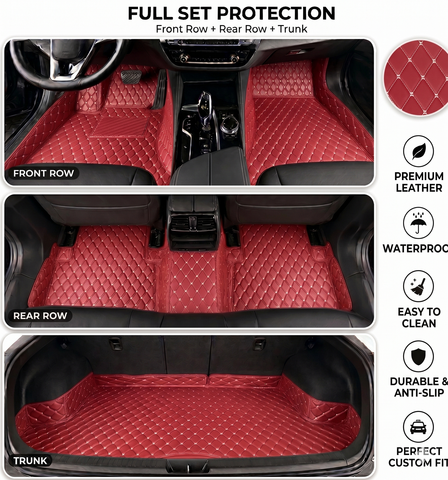 🚗 50% OFF Today Only 🔥 Elvie Heavy Duty Universal Fit Car Mats, SUVs, and Trucks