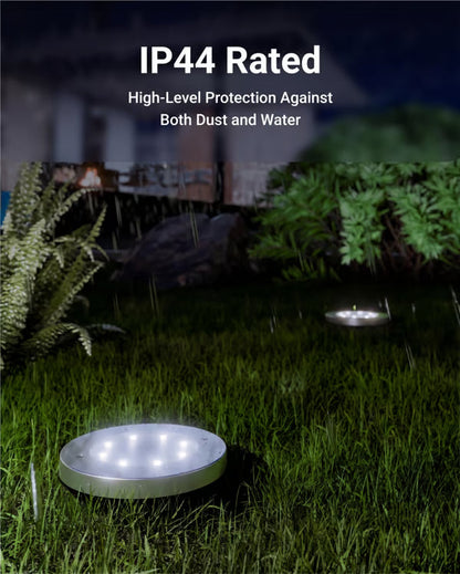 7000K Solar Ground Lights with Automatic Dusk-to-Dawn Sensor
