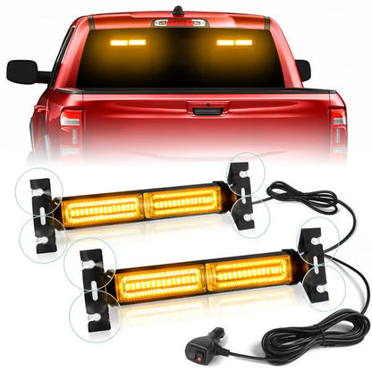 40 LED Emergency Strobe Light Bar for Windshield & Dash Warning