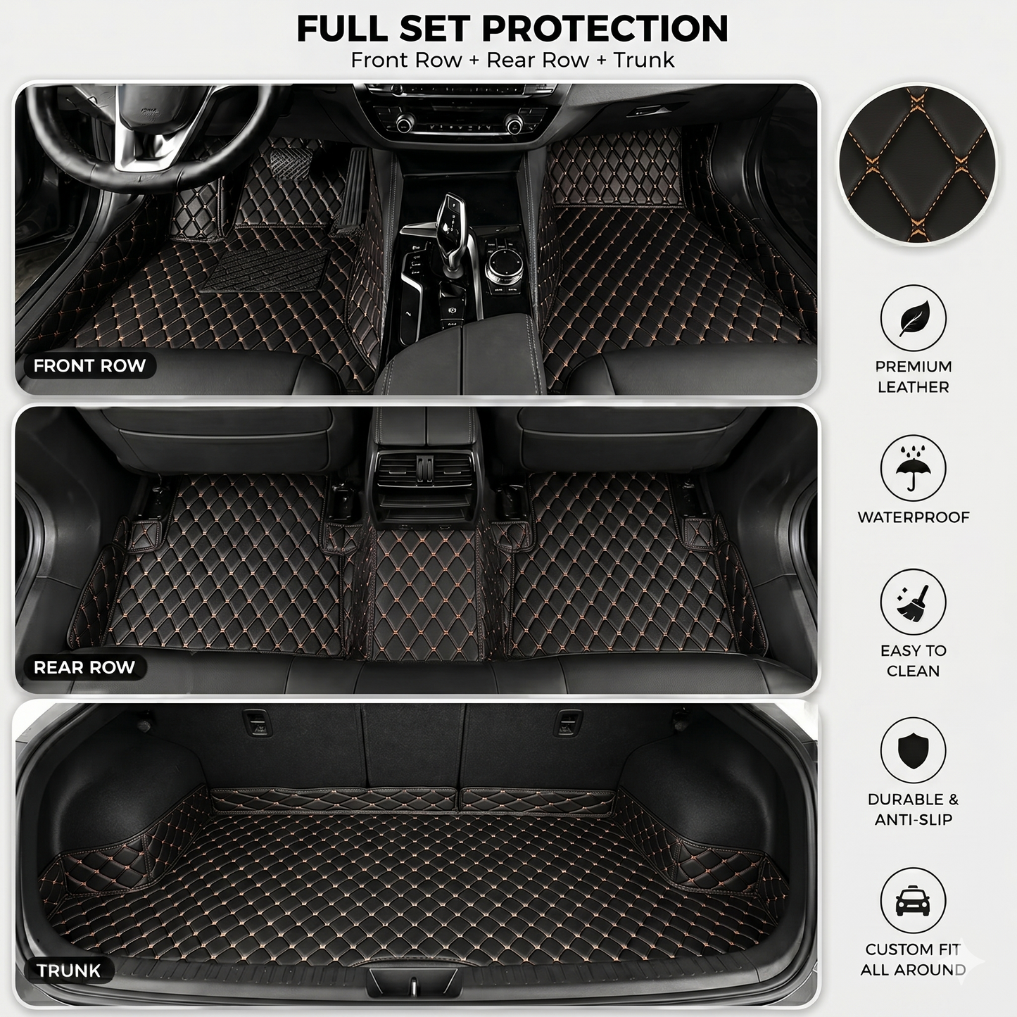 🚗 50% OFF Today Only 🔥 Elvie Heavy Duty Universal Fit Car Mats, SUVs, and Trucks