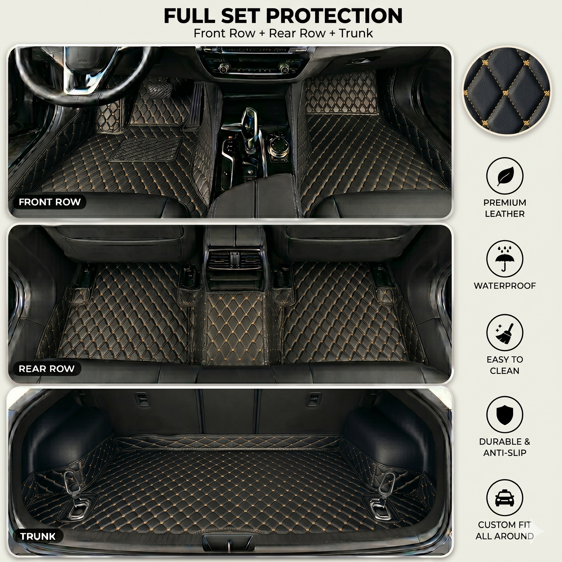 🚗 50% OFF Today Only 🔥 Elvie Heavy Duty Universal Fit Car Mats, SUVs, and Trucks